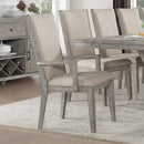 Rocky - Arm Chair (Set of 2) - Fabric & Gray Oak