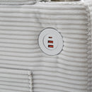 U Shaped Sectional Sofa Bed With Storage Chaise Lounges, USB Ports, And Cup Holders