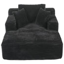 Modern Full Compressed Chaise Lounge Sofa Bed With Removable Pillows