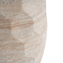 Travertine Lightweight Concrete Side Table For Indoor / Outdoor Use - Beige