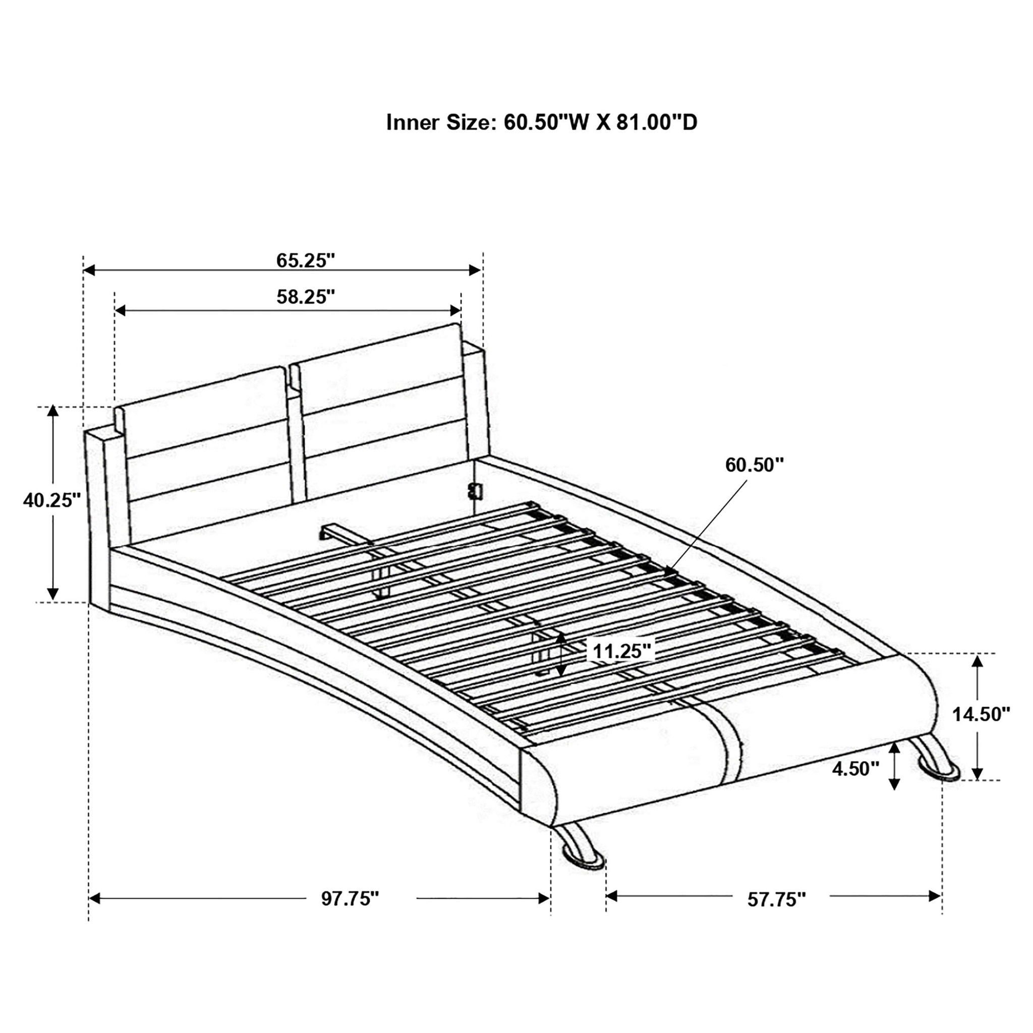 Jeremaine Upholstered Queen Sleigh Bed White