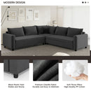 Modern Modular Sectional Oversized Couch Set With Pillows, Minimalist Style Wide Seat Comfy Sofa