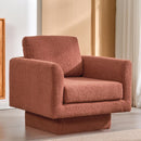 360° Modern Swivel Accent Chair Round Armchair, Thick Padded Single Lounge Sofa Upholstered Comfy