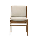 Contemporary Dining Chair Set Upholstered Fabric With Rubberwood Frame