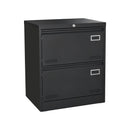 2 Drawer Metal Lateral File Cabinet With Lock, Office Vertical Files Cabinet For Home Office, Locking Metal File Cabinet - Black