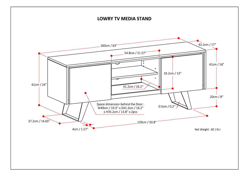 Lowry - Handcrafted, TV Media Stand