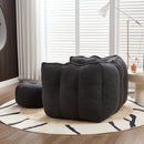 Soft Chenille Bean Bag Chair With High Resilient Foam