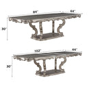 Ariadne - Dining Table With Pedestal - Antique Platinum