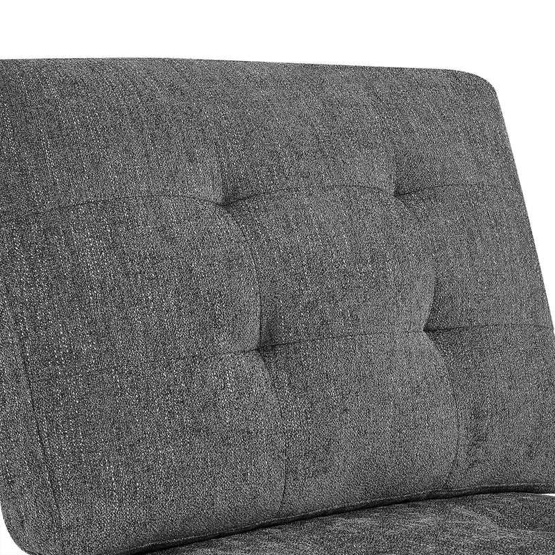 Modular Corner Sofa With Chenille Upholstery - Gray