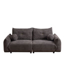 2 Seater Cushion Sofa With 2 Cushions And 2 Ball Pillows
