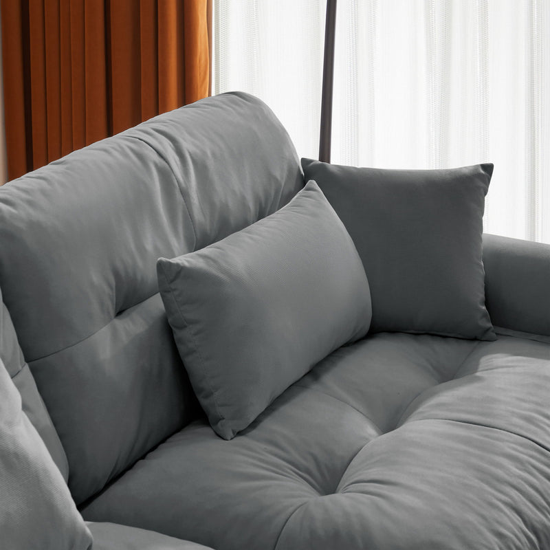 Super Comfort Oversized Modular Velvet Sectional Sofa, Deep Seat Convertible L Shaped Couch