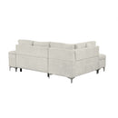 Versatile L Shaped Sofa Bed With Storage, Cup Holders, USB Ports Chenille