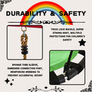 5 In 1 Swing Set With Textilene Swing And Tree Swing Disc Metal Plastic Safe Swing Seat For Outdoor Playground - Blue / Green