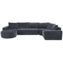 U-Shaped Oversized Modular Cloud Sectional Sofa With Deep Seat For Living Room