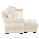 Super Comfort Oversized Modular Sectional Sofa With Movable Ottoman