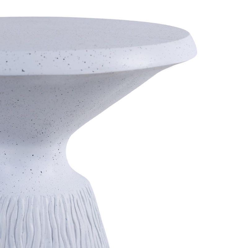 Outdoor End Table, Round Garden Stool - Aqua Grey