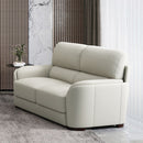 Edrice - Loveseat - Ice Gray Top Grain Leather