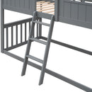 House Bunk Bed With Ladder, Wood Bed