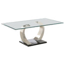 Pruitt - Glass Top Metal Base Table
