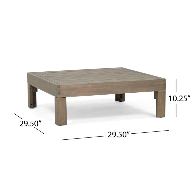 Brava - X Back 2 Seater Sectional Loveseat With Coffee Table