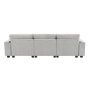 Sectional With Bluetooth Speaker Comfy Cloud Couch Set With Drop Down Table Cup Holders, USB Charger Storage Armrest Wide Seat Sofa