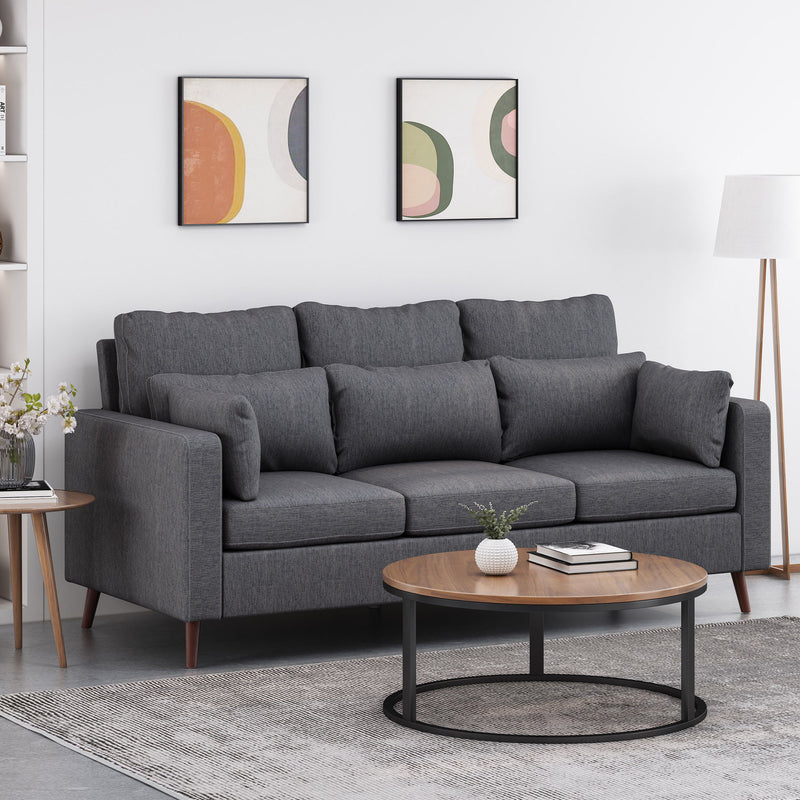 Comfy 3 Seat Sofa With Wooden Legs