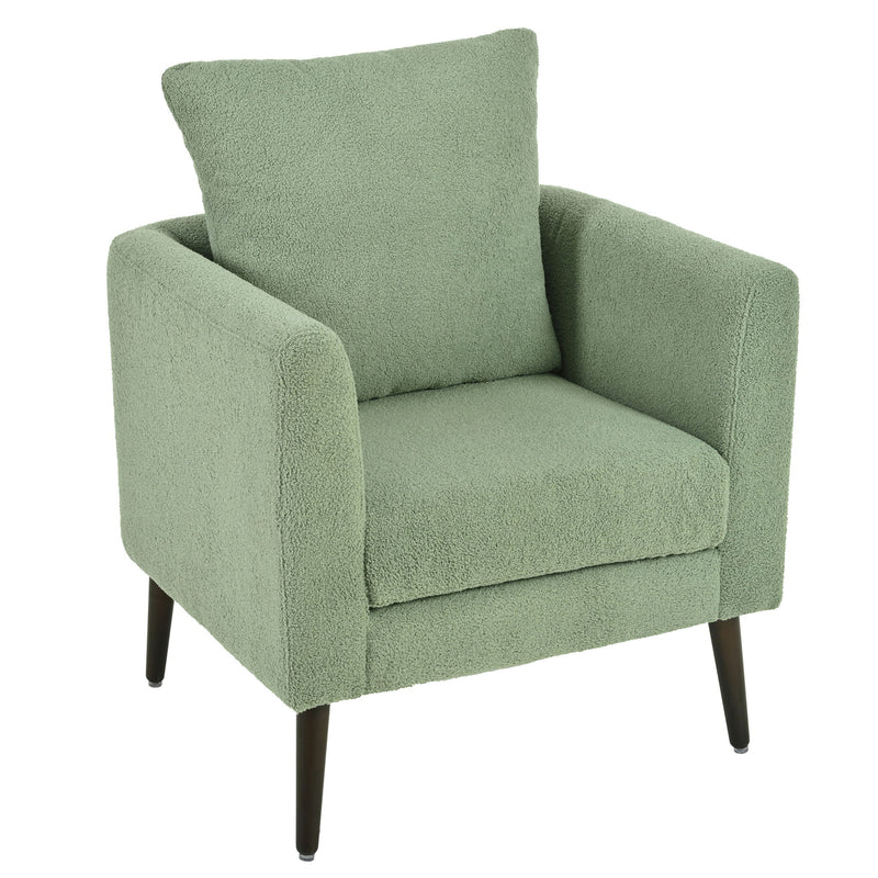 Modern Accent Upholstered Armchair With Pillow
