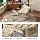 Rocking Chair With Storage, Cushions & Armrests