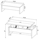 Canoga - Engineered Wood Lift Top Coffee Table - Light Oak
