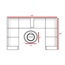 Patio Seating Group With Cushions And Fire Pit - Espresso