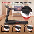 Folding Treadmills For Home - 3.5Hp Portable Foldable With Incline, Electric Treadmill For Running Walking Jogging Exercise With 12 Preset Programs, Indoor Workout Training Space Save Apartment, App - Black
