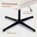 Large Size Armless Home Office Desk Chair Vanity Chair No Wheels - Beige