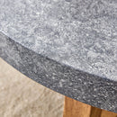 Modern Retro Texture Round Coffee Table With Crossed Legs - Gray