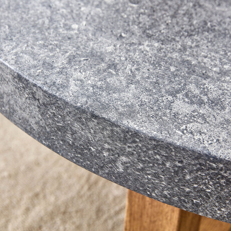 Modern Retro Texture Round Coffee Table With Crossed Legs - Gray