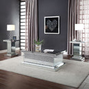 Nysa - End Table - Mirrored & Faux Crystals - 26" - Atlantic Fine Furniture Inc