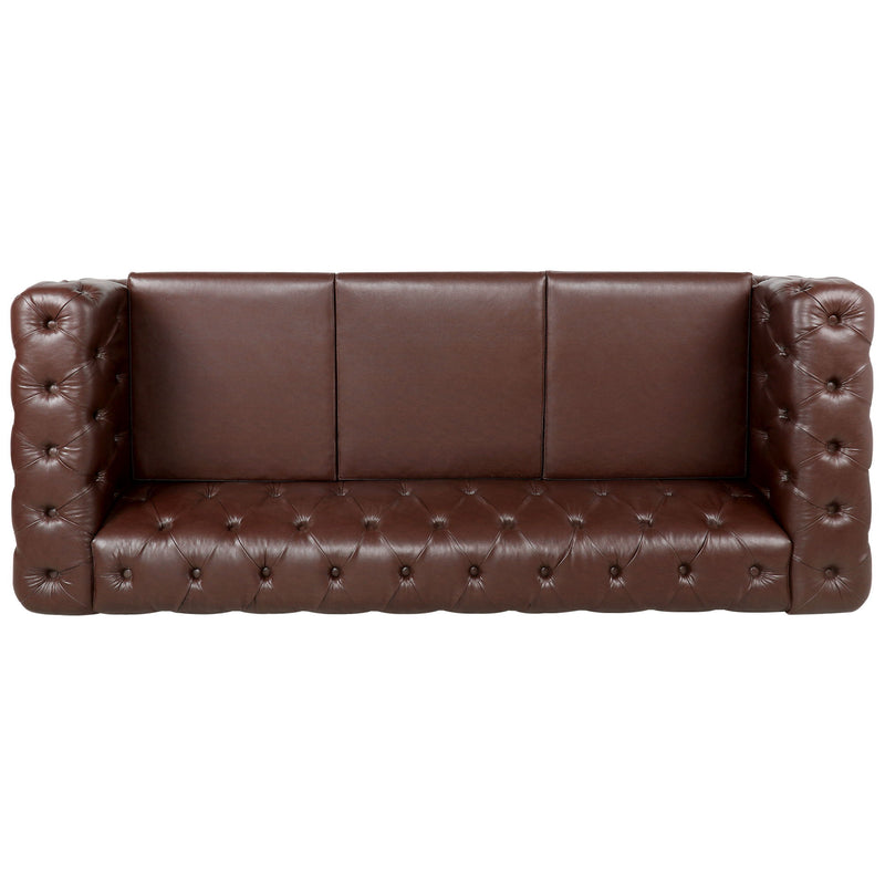 Square Arm Removable Cushion 3 Seater Sofa