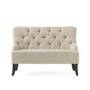 Nicole - French Style Upholstered Loveseat With Tufted Backrest