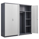 Large Capacity Wardrobe With Hanging Rod And Compartments