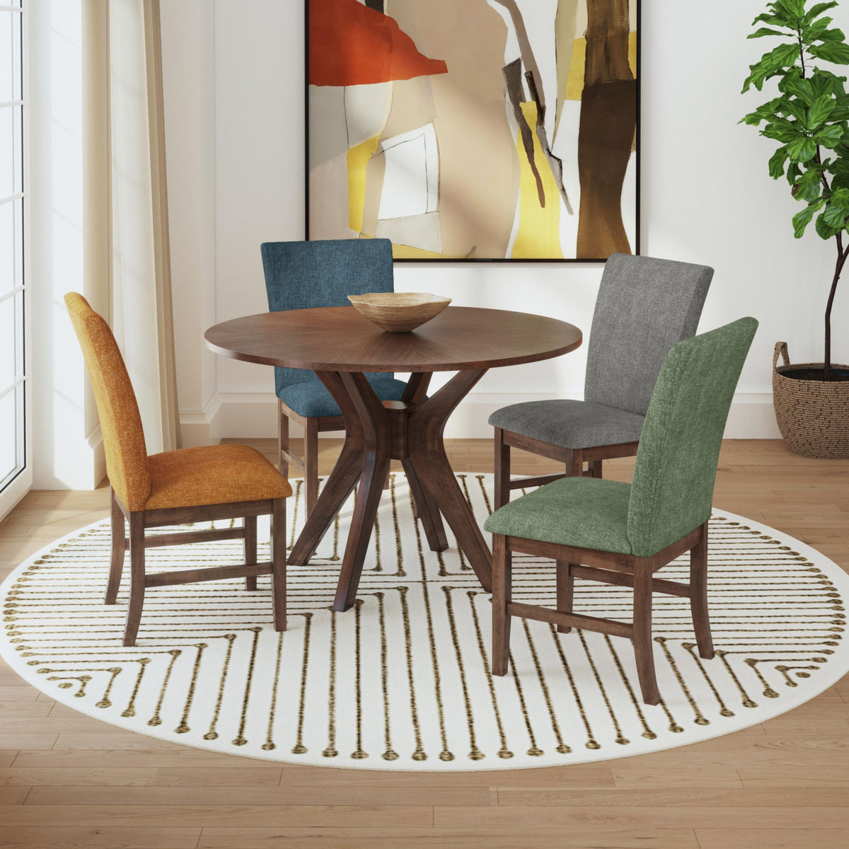 Santa Barbara Round Dining Table in Walnut by Elements International, view 11