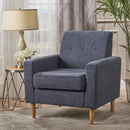 Nebulize - Upholstered Fabric Club Chair With Button Tufted And Square Off Arm And Back
