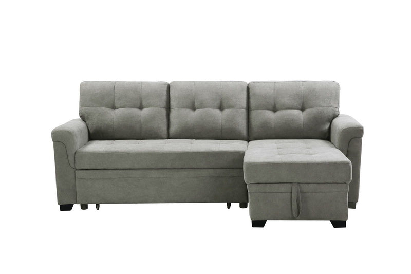 Connor - Fabric Reversible Sectional Sleeper Sofa Chaise With Storage