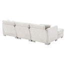 Modern Cloud Sectional Sofa L Shaped Luxury Couch Set With 2 Free Pillows 4 Seat With Oversized Chaise
