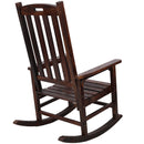Oversized Porch Rocker Chair With Wide Seat And Tall Backrest
