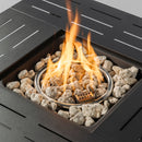 34" Propane Gas Fire Pit Table, 50000 Btu Rectangular Steel Fire Pit For Outside Patio Deck Garden Courtyard - Black