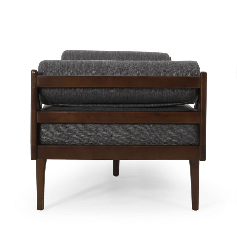 Chic Contemporary Chaise Lounge With Button Tufting And Bentwood Structure