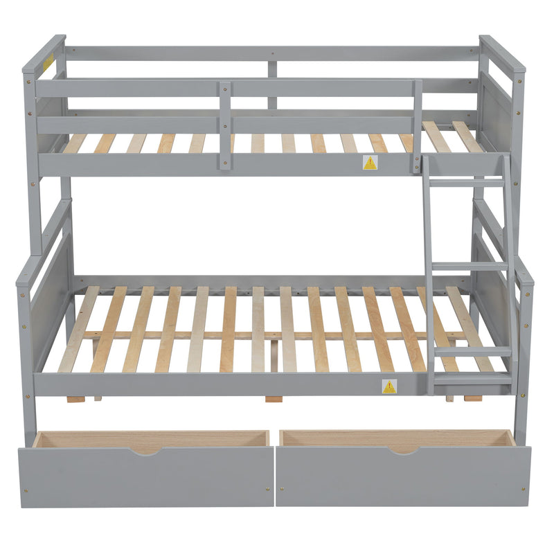 Bunk Bed With Ladder And Safety Guardrail