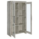 Alejo - 2 Door Engineered Wood Tall Cabinet - Gray Driftwood - Atlantic Fine Furniture Inc