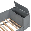 Daybed With Storage Arms, Trundle And Charging Station