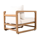 Outdoor Lounge Chair With Oversized Cushion (Set of 2) - Acacia Wood