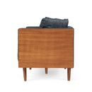 Retro Modern Loveseat With Button Tufted Upholstery